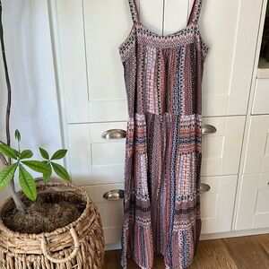 XIRENA Tribal print light weight patch work sundress